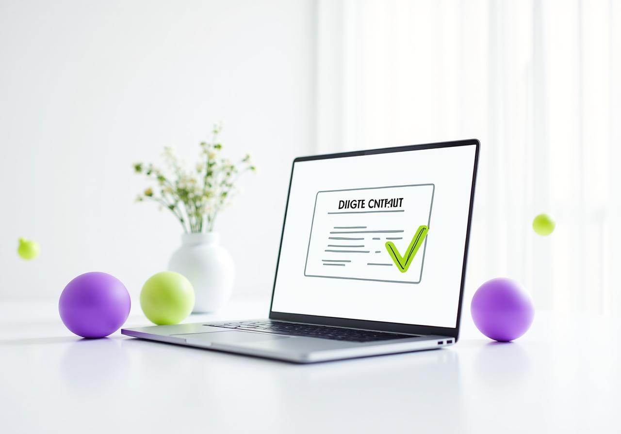 Legal documents and digital security visualization